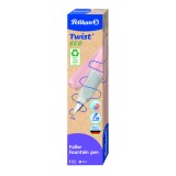 STILOU TWIST DIN MATERIAL RECICLAT, ROZ DESCHIS, PENITA M, CUTIE CARTON, Pelikan
