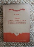 A. SISKINA - DESPRE ANALIZA PSIHOLOGICA IN PROZA POSTBELICA