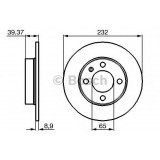 Disc frana VW GOLF V (1K1) (2003 - 2009) BOSCH 0 986 478 492