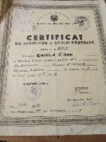 Act Certificat Școală Generală 1966