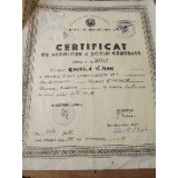 Act Certificat Școală Generală 1966