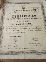 Act Certificat Școală Generală 1966 foto