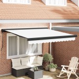 vidaXL Cortina Retractabilă Alb 300 x 250 cm Stofă și Metal 3330083