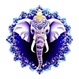 Sticker decorativ, Elefant, Albastru, 60 cm, 10181ST