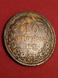 10 stotinki 1881, stare VF+ / EF- [poze]. Discount conform descriere [10 - 20 %. Vezi descrierea.].