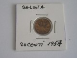 M3 C50 - Moneda foarte veche - 20 centimes - Belgia - 1957, Europa