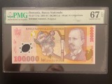 Romania 100.000 lei 2002 pick 114a grad 67 pmg