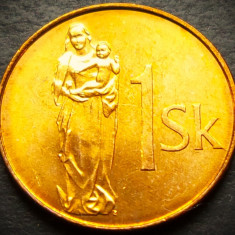 Moneda 1 COROANA - SLOVACIA, anul 2006 * cod 5086 = UNC - luciu de batere