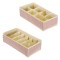 Organizator Sertare cu Compartimente, Roz cu Buline, 15 x 30 x 9cm, 2buc