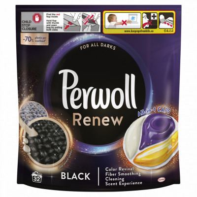 Detergent Capsule Pentru Rufe, Perwoll, Renew Black, 32 capsule foto