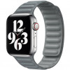 Curea iUni compatibila cu Apple Watch 1/2/3/4/5/6/7, 44mm, Leather Link, Grey