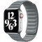 Curea iUni compatibila cu Apple Watch Ultra/SE/8/7/6/5/4/3/2/1, 42mm, Leather Link, Grey