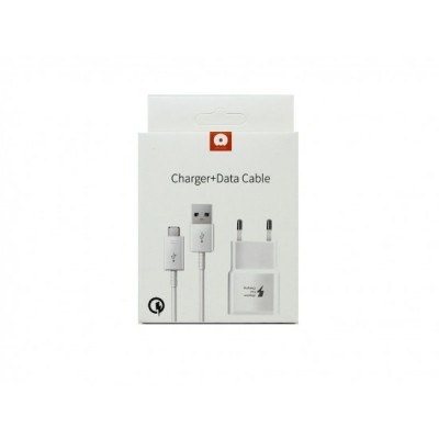 Incarcator Retea Quick Charge 2.0 Cu Cablu Micro USB Alb foto