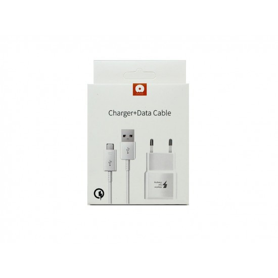 Incarcator Retea Quick Charge 2.0 Cablu Micro-USB WUW-T19 Flippy Blister, Alb