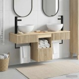 Cumpara ieftin Set dulap baie 3 buc. Stejar Sonoma 40 x 41 x 56 cm
