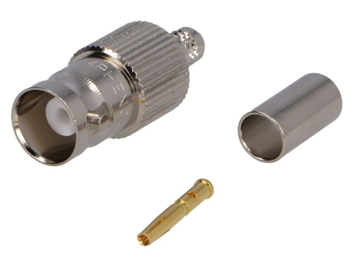 Conector BNC mamă 50&Omega; crimp