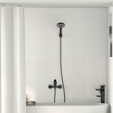 vidaXL Set de cap de duș Negru G 1 / 2 inci 42023401