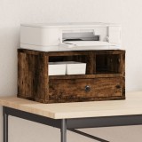 vidaXL Suport imprimantă, stejar fumuriu, 40x32x22,5cm, lemn prelucrat