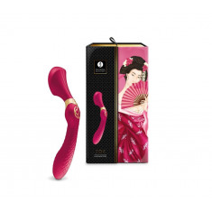 Shunga ZOA Raspberry - Vibrator cu 10 Funcții de Vibrație, 26,5 cm