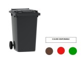Europubela 240L Plastic Rezistent Color Gimihome, Cos Gunoi Menajer, Roti, HDPE, Selectiva (Alege Culoarea)