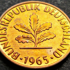 Moneda 2 PFENNIG - RF GERMANIA, anul 1965 *cod 2163 A - litera D
