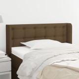 vidaXL Tăblie de pat cu aripioare maro &icirc;nchis 103x16x78/88 cm textil