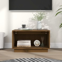 vidaXL Comodă TV, maro miere, 60x35x35 cm, lemn masiv de pin 813827