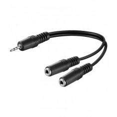 Cablu adaptor stereo Jack 3.5 mm - 2x 3.5 mm mama Goobay