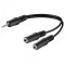 Cablu adaptor stereo Jack 3.5 mm - 2x 3.5 mm mama Goobay