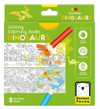 Carte de colorat si trasat linii pentru copii Ed.Banana Panda I Love Coloring, imagini cu Dinozauri, 12 ilustratii de trasare si colorare, 2 imagini p