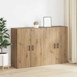 vidaXL Mobilier cu Montaj pe Perete 2 pcs stejar artizanal 3394531