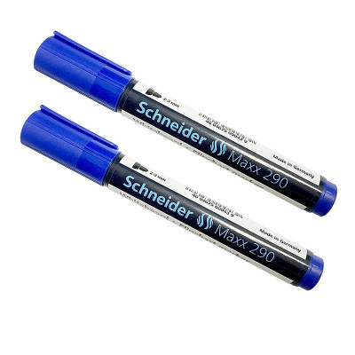 Marker Schneider Maxx 290, Pentru Tabla De Scris+flipchart, Varf Rotund 2-3mm - Albastru foto