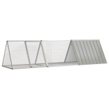 Cumpara ieftin Cusca pentru iepuri gri 302,5x80,5x71 cm otel galvanizat