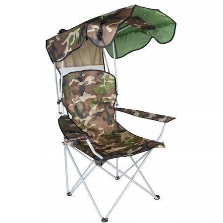 Scaun pliabil,acoperit,pentru camping,pescuit,din metal,sarcina maxima 120 kg - Camuflaj