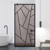 Paravan dus walk-in Aqua Roy Black, model Atlas negru, sticla 8 mm bronz, securizata, anticalcar, 120x195 cm