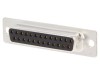 Conector D-Sub 25 Pini Mama Aurit - ENCITECH DM25-SS Montare pe Cablu, Lipire Contacte Intoarse Negru