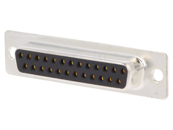 Conector D-Sub 25 pini mamă aurit