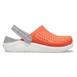 Saboti Crocs Kids&#039; LiteRide Clog Portocaliu - Tangerine/White