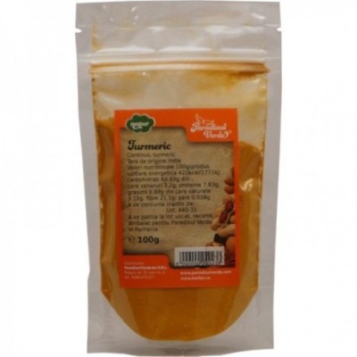 Condiment Turmeric 100 grame Paradisul Verde foto