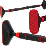Cumpara ieftin Bara tractiuni, negru cu rosu 68.5-100 cm, telescopica reglabila pentru usa, cu nivela integrata, manere buretate si suprafete antiderapante pentru an