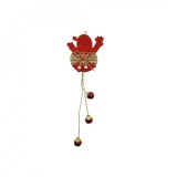 Ornament de brad mos craciun, flippy, rosu, lemn/textil, 36 cm