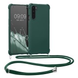 Cumpara ieftin Husa pentru OnePlus Nord, Silicon, Verde, 55677.80, kwmobile, Textil, Carcasa