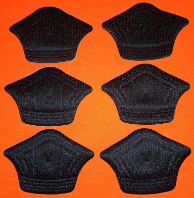 Set 6 protecții calcai / branturi cu pernite Negre 5mm foto