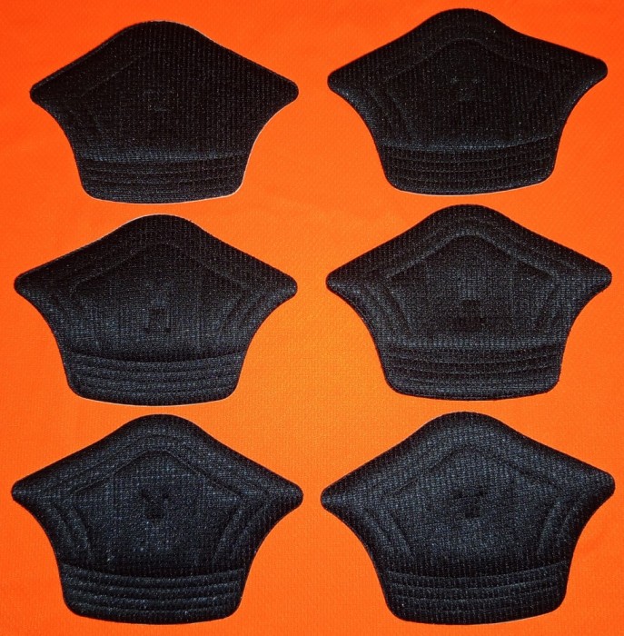 Set 6 protecții calcai / branturi cu pernite Negre 5mm