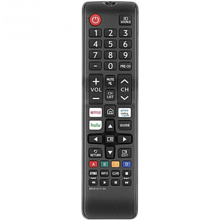 Telecomanda pentru Samsung BN59-01315A, x-remote, Netflix, Prime Video, Hulu, Negru