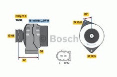 Generator / Alternator ROVER 45 (RT) (2000 - 2005) BOSCH 0 986 042 470