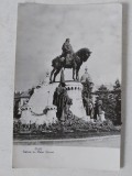 Carte postala, vedere Cluj, Statuia lui Matei Corvin, tip fotografie, circulata, RPR