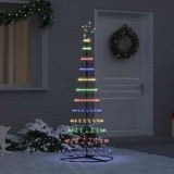 VidaXL Brad de Crăciun LED Multicolour 71 x 71 x 184.5 cm Metal 42018782