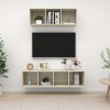 VidaXL Set de dulapuri TV, 2 piese, stejar sonoma, lemn prelucrat