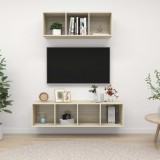 VidaXL Set de dulapuri TV, 2 piese, stejar sonoma, lemn prelucrat